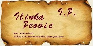 Ilinka Peović vizit kartica